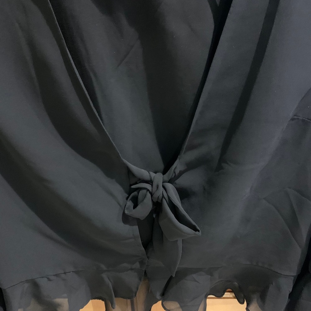 Black Ruffled Blouse - image 3